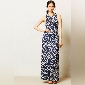 Anthropologie Maeve Scrollwork Maxi Dress